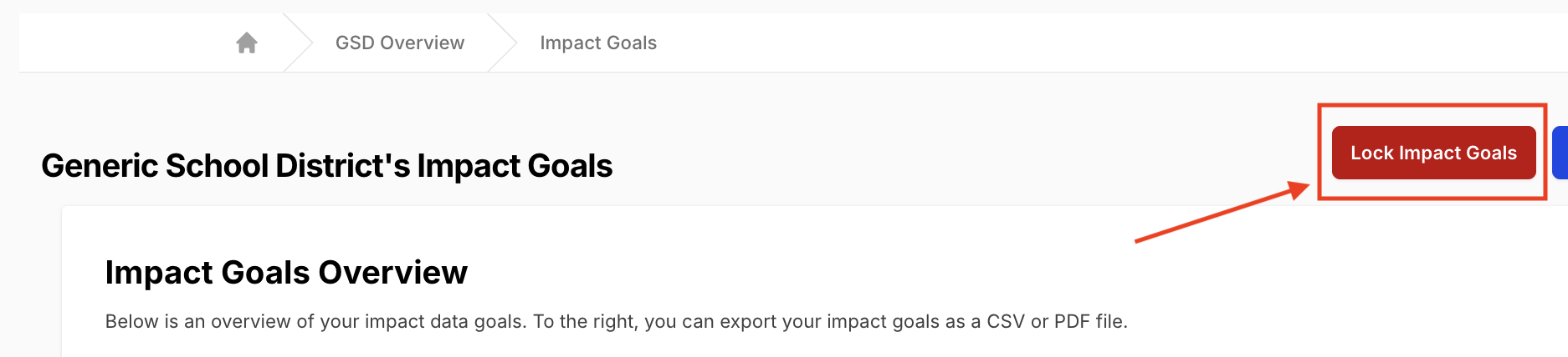 Lock Impact Goals Button