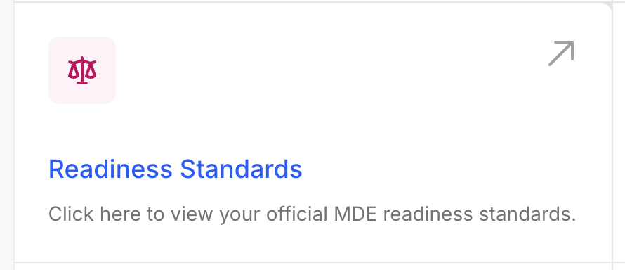 Readiness Standards Button