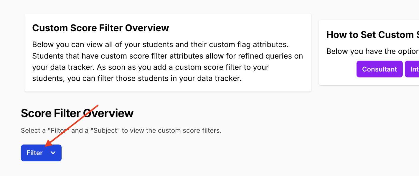 View Score Filters