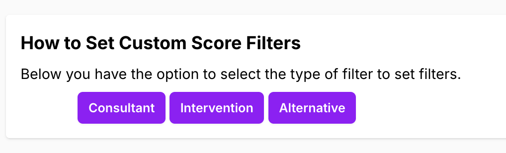 Score Filters